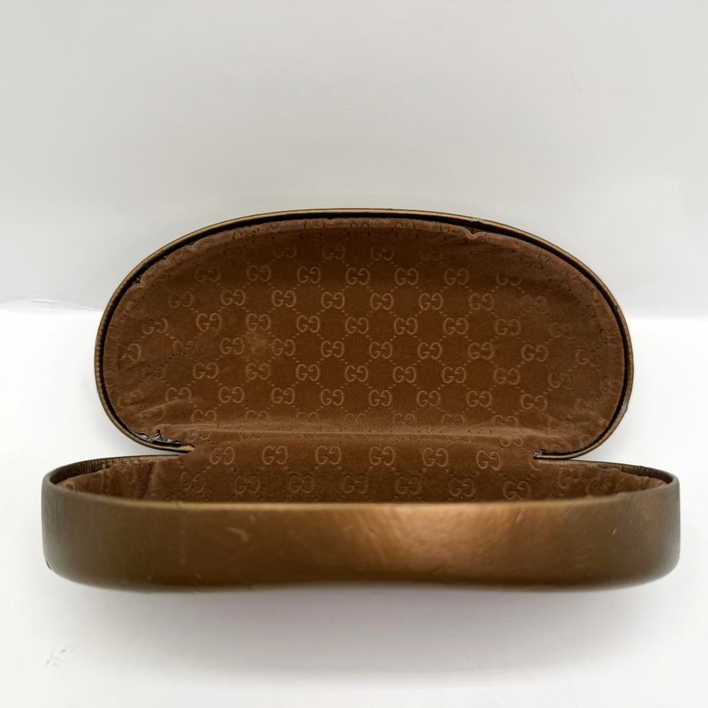Authentic Gucci Empty Hard Case Sunglasses Eyeglasses Gold - Picture 9 of 9
